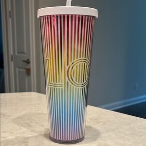 NWT LOVE ❤️ Starbucks Multicolor Gradient Tumbler with White Lid